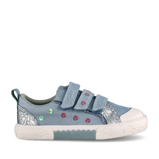 Girls Foxing Trim K Denim Canvas Shoe In Kids F Fit