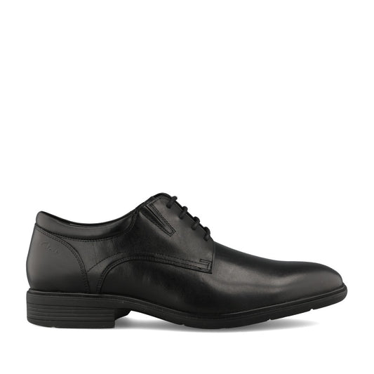 Mens Steadwell Lace Leather G-fit Shoe In Blk Leather