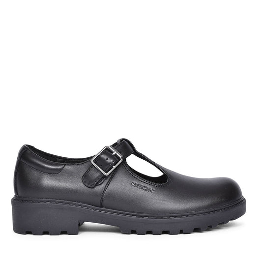Casey Shoe For Girls In Blk Leather