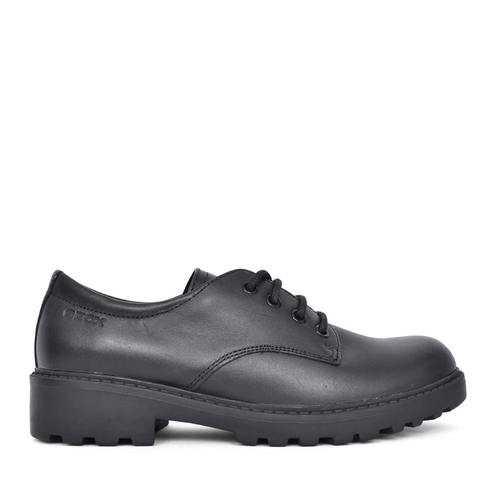 Girls Casey J0420c Laced Shoe In Blk Leather