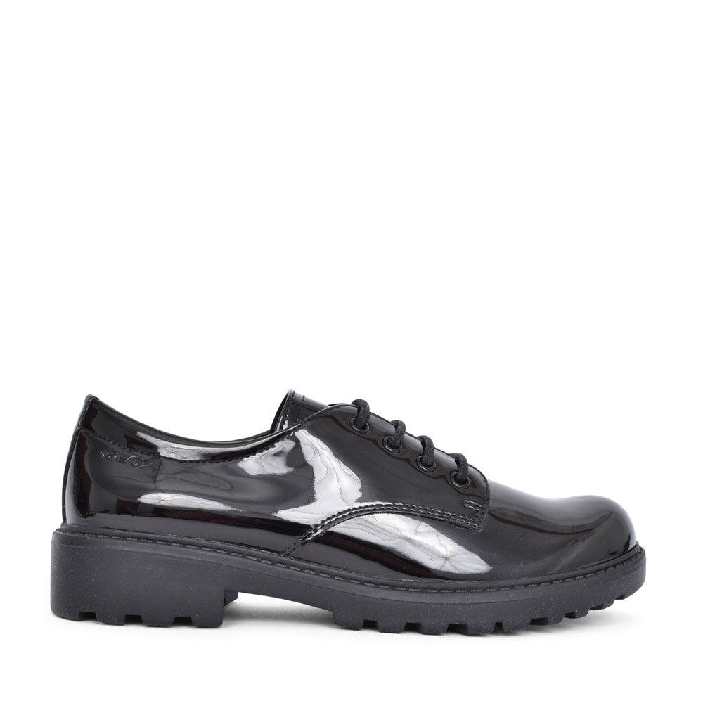 Girls Casey J0420c Laced Shoe In Blk Patent