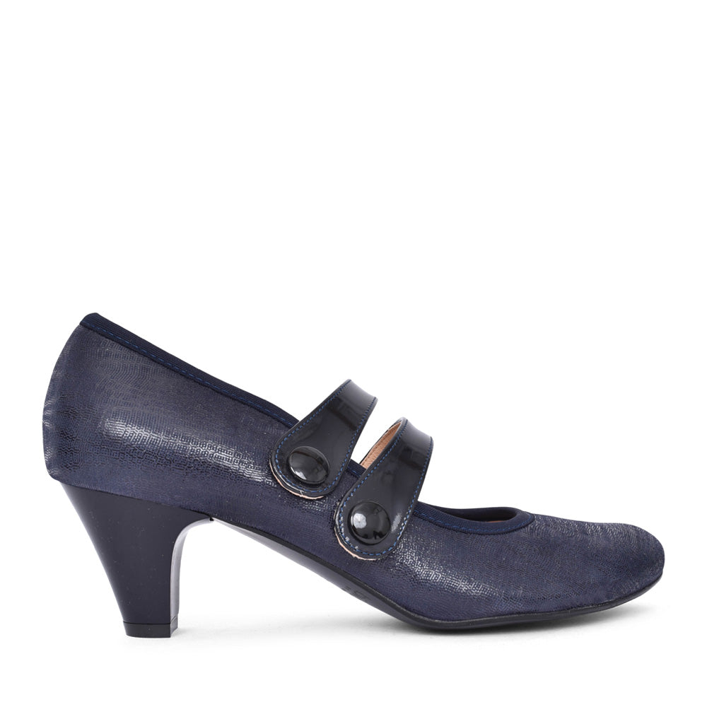 Ladies 5536 G-fit Mary Jane Court Shoe In Navy