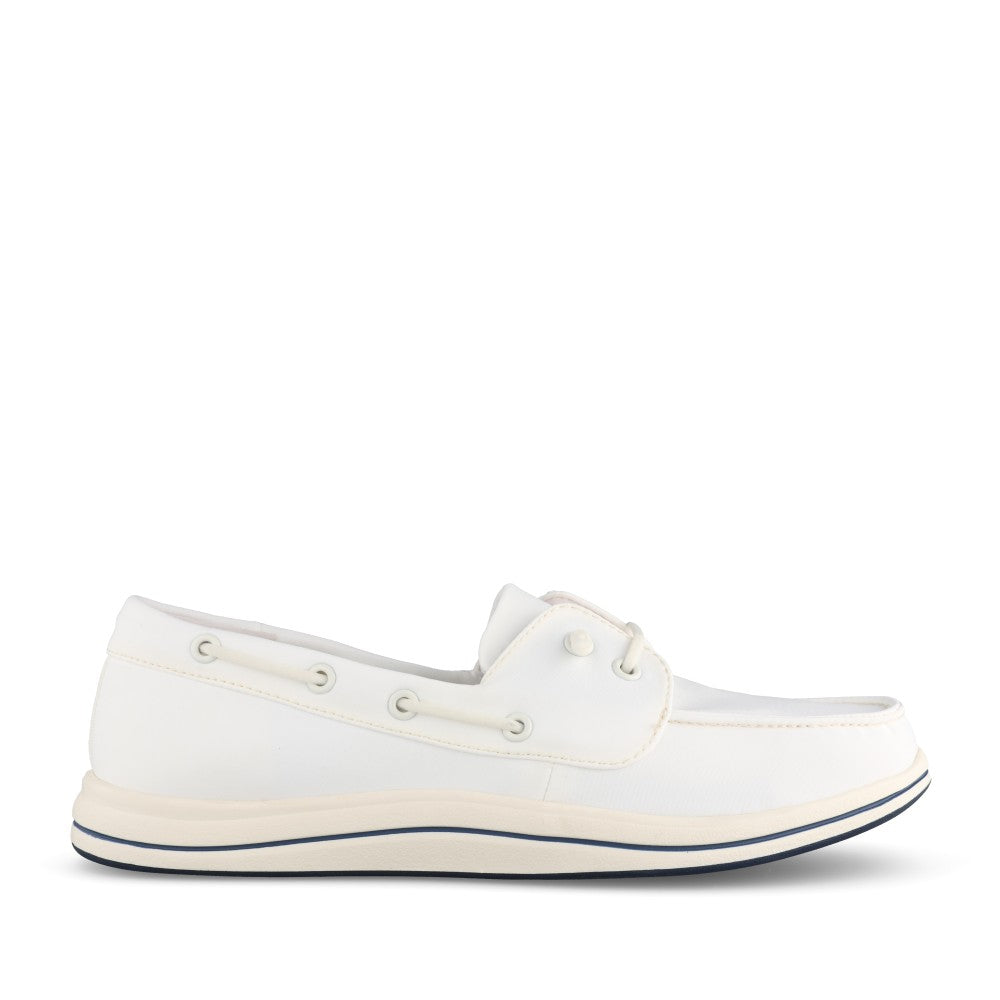 Ladies Brinkley Edge D-fit Boat Shoe In White