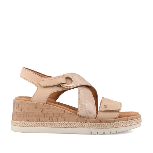 Ladies Kidiki Sun D-fit Sandal In Beige