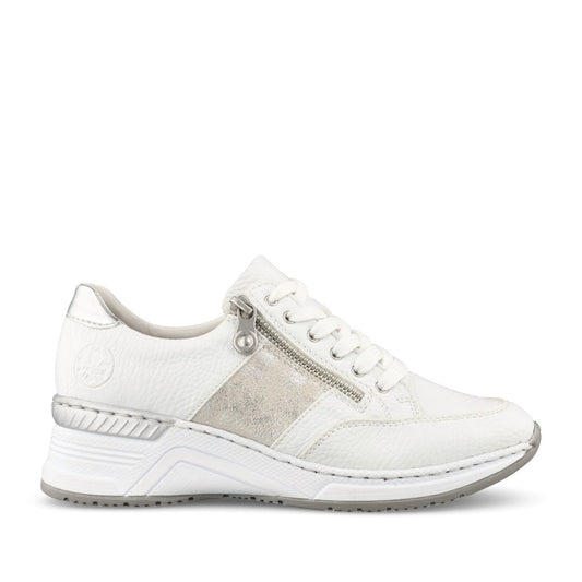 Ladies N4322 Laced Wedge Trainer In White