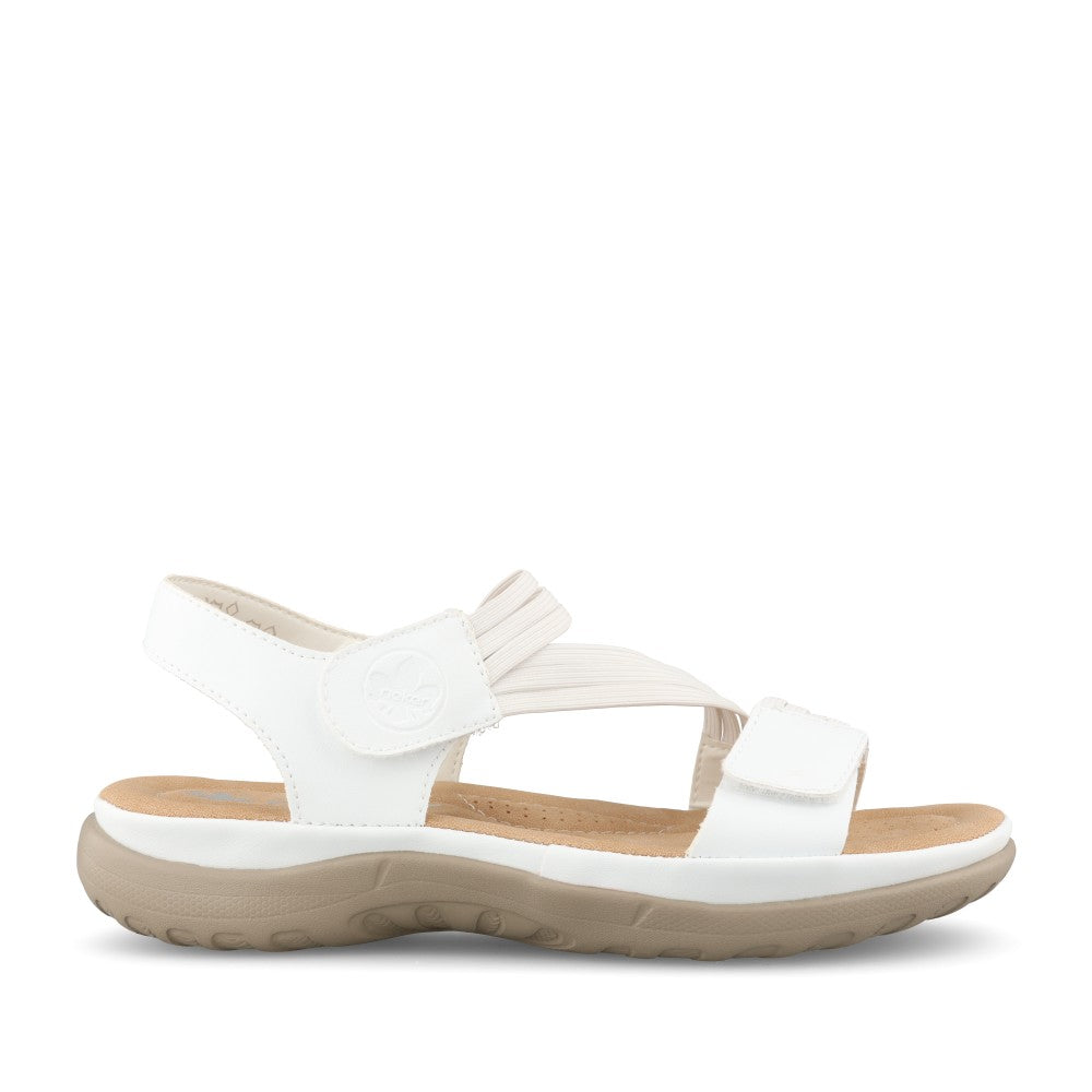 Ladies 64870 Velcro Sandal In White