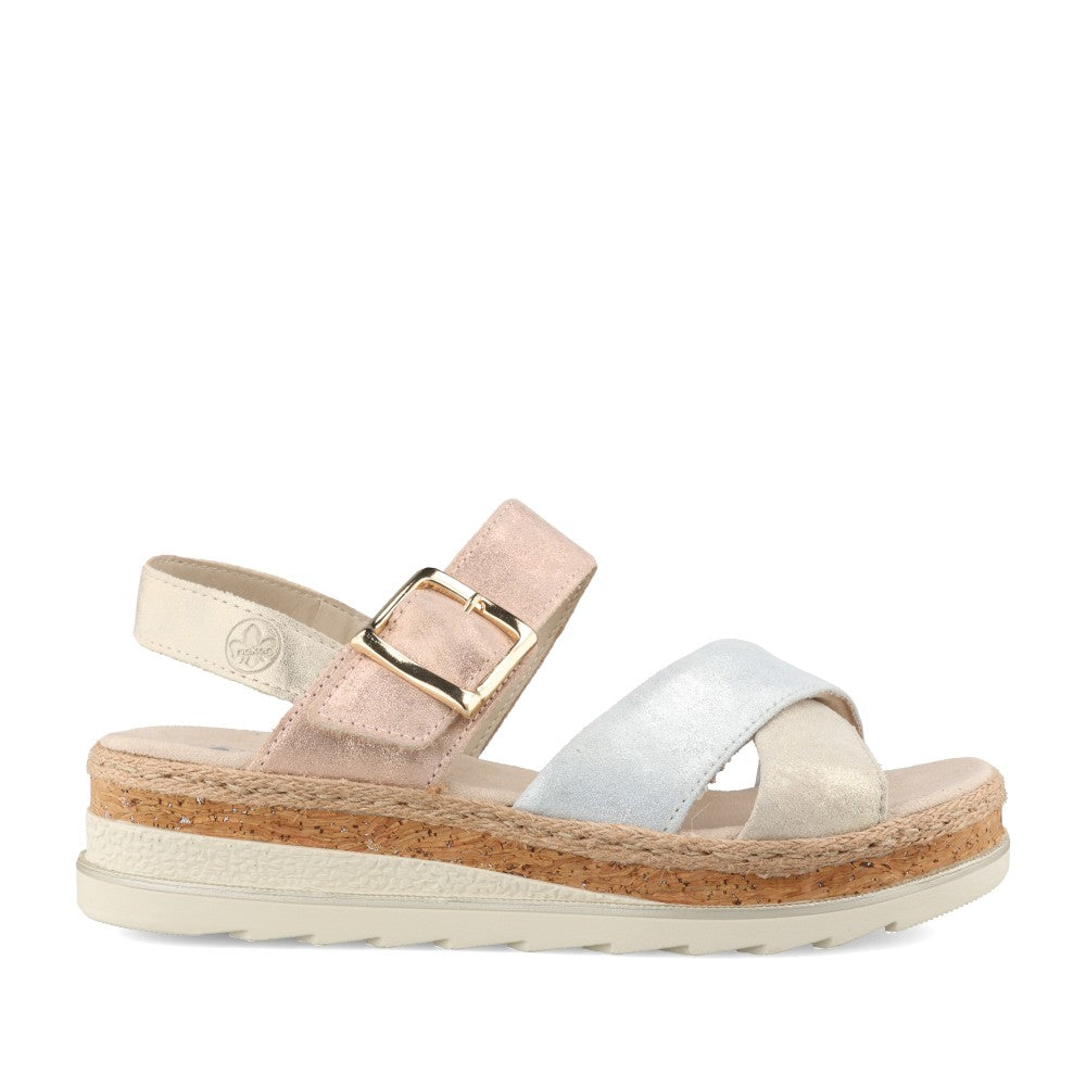 Ladies V7951 Wedge Sandal In Multi-colour