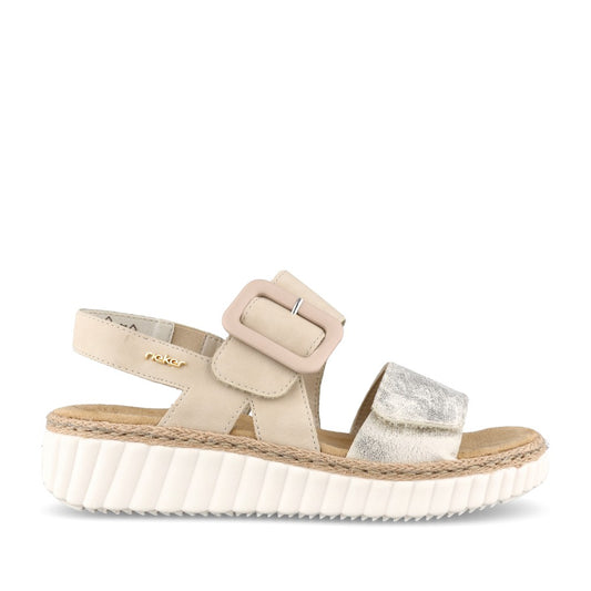 Ladies 62960 Wedge Sandal In Beige