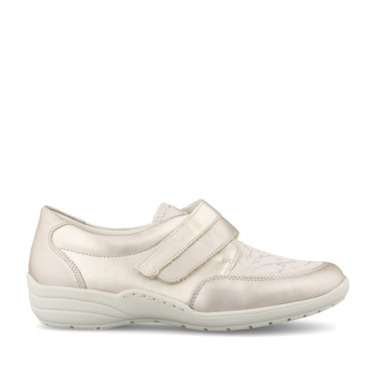 Ladies R7600 Velcro Shoe In Metallic