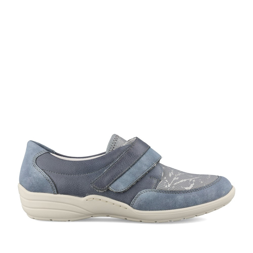 Ladies R7600 Velcro Shoe In Light Blue