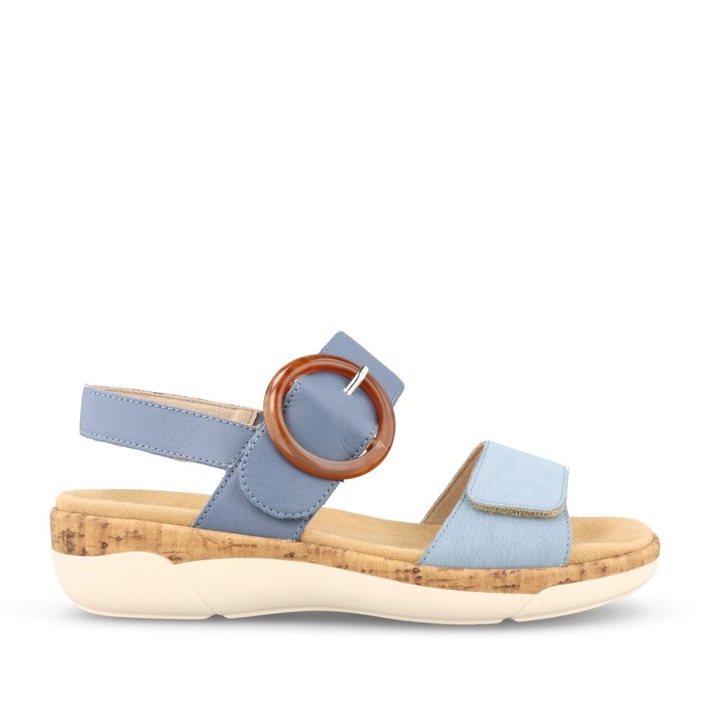 Ladies R6853 Velcro Sandal In Denim