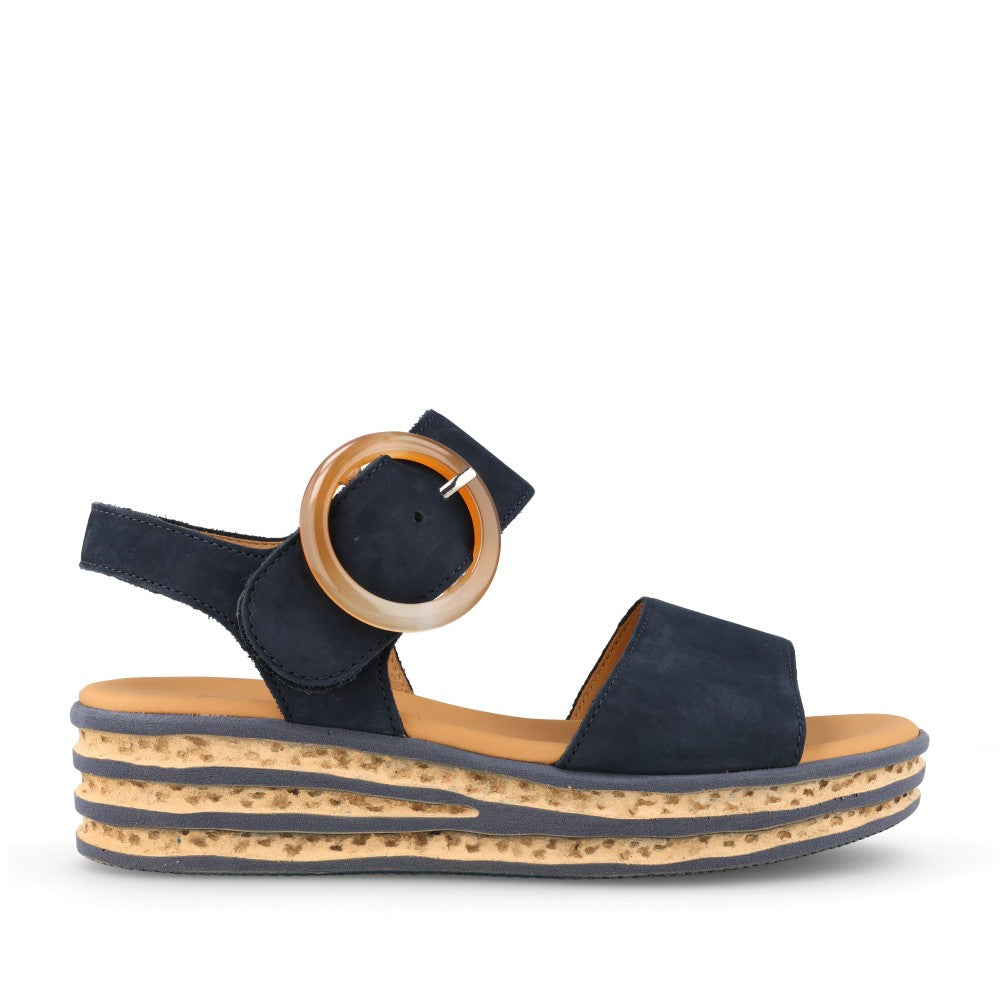 Ladies 84.550 Andre Wedge Sandal In Navy