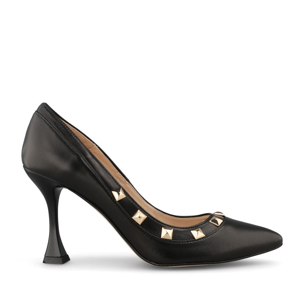 Ladies 8488 High Heel Court Shoe In Black