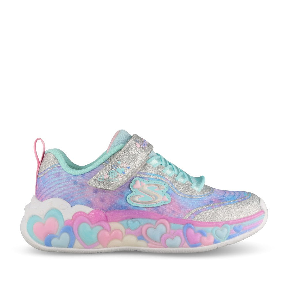 Girls 302696l Eternal Heart Lights Trainer In Silver