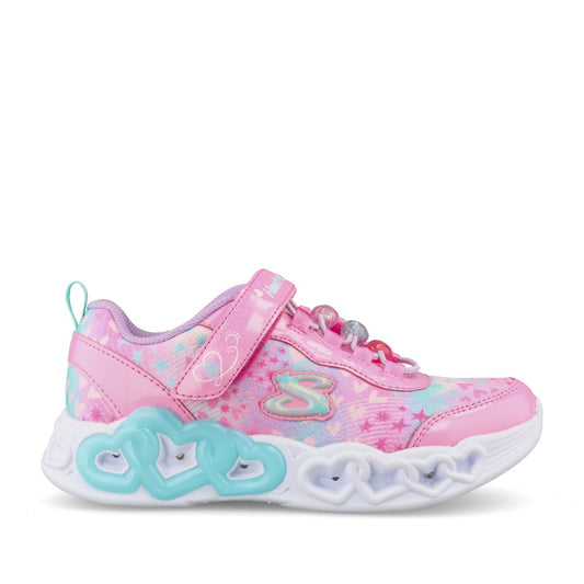 Girls 303261l Infinite Heart Lights Trainer In Pink