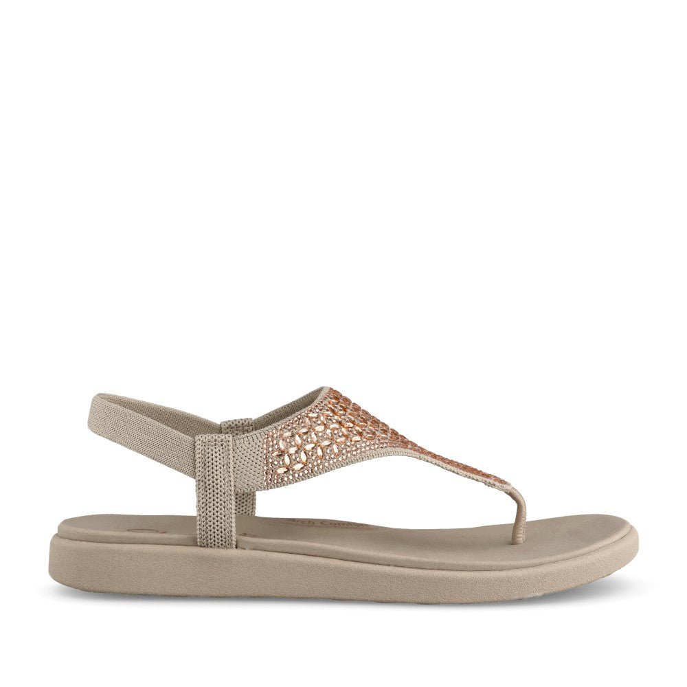 Ladies 163636 Meditation Luxe Modern Event Sandal In Taupe