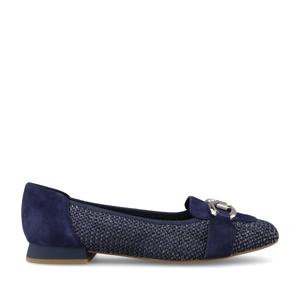 Ladies 9-24201 Low Heel Shoe In Navy