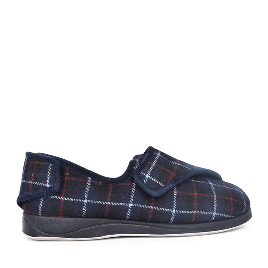 Mens Phillip 500 Wide Fit Slipper In Navy