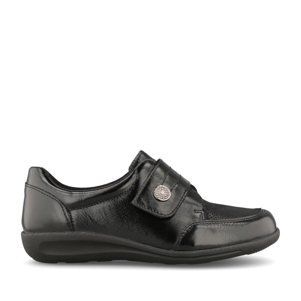 Ladies Ember 68205r 2v Velcro Shoe In Blk Patent