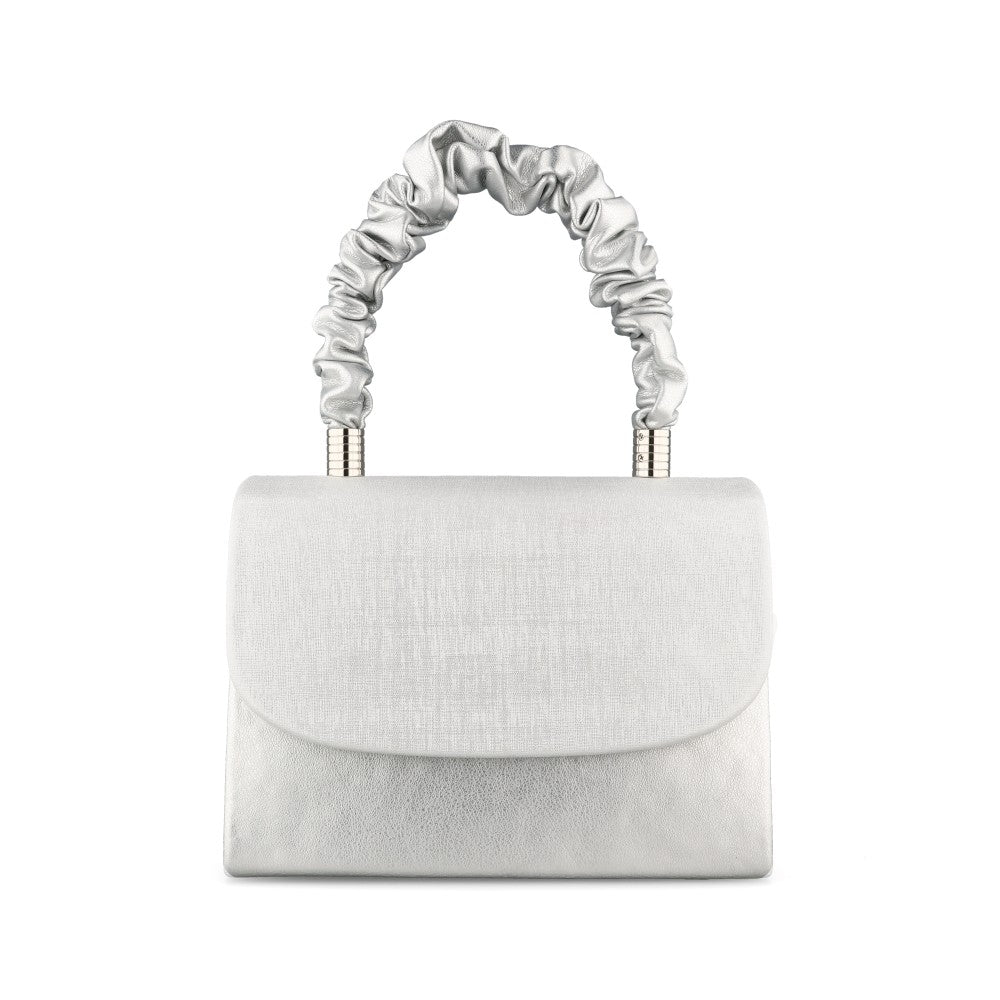 Ladies T37 6047 Handbag In Silver Shim