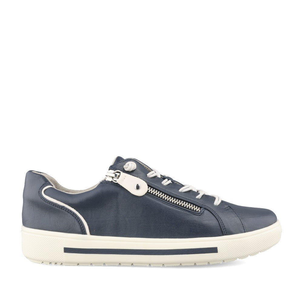 Ladies 8-23660 Laced Trainer In Navy