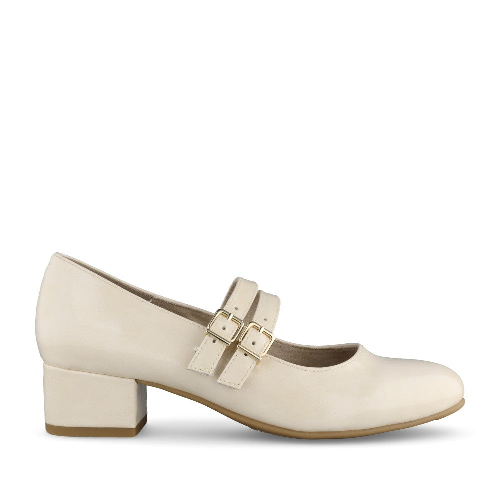 Ladies 8-24366 Low Heel Court Shoe In Ivory
