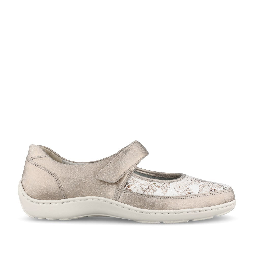 Ladies Henni 496h33 Beige H-fit Shoe In Beige Int