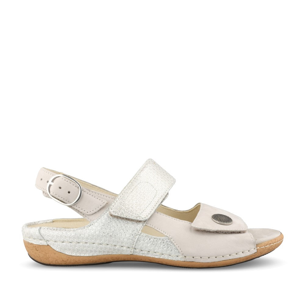 Ladies 342002 Heliett Silver H-fit Sandal In Silver