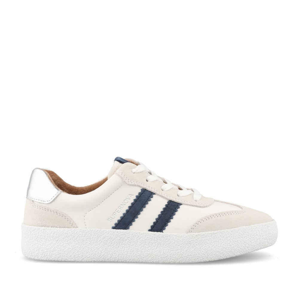 Ladies Seventy Nine Laced Trainer In Off White