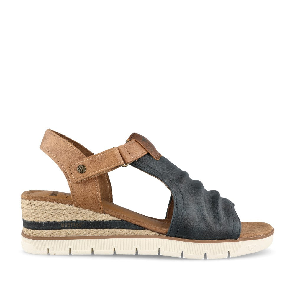 Ladies 112003 Wedge Sandal In Navy