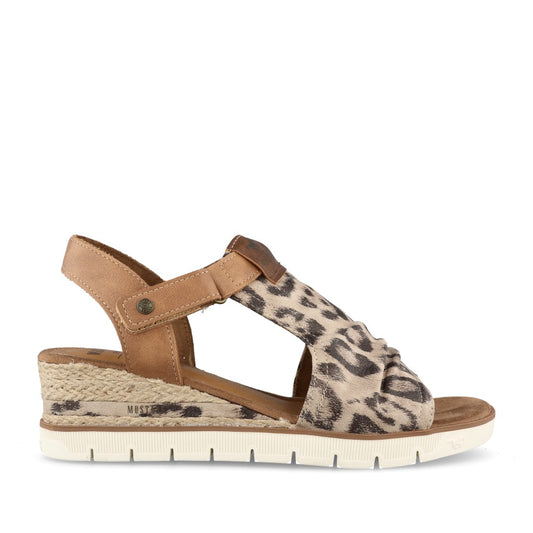 Ladies 112007 Wedge Sandal In Animal