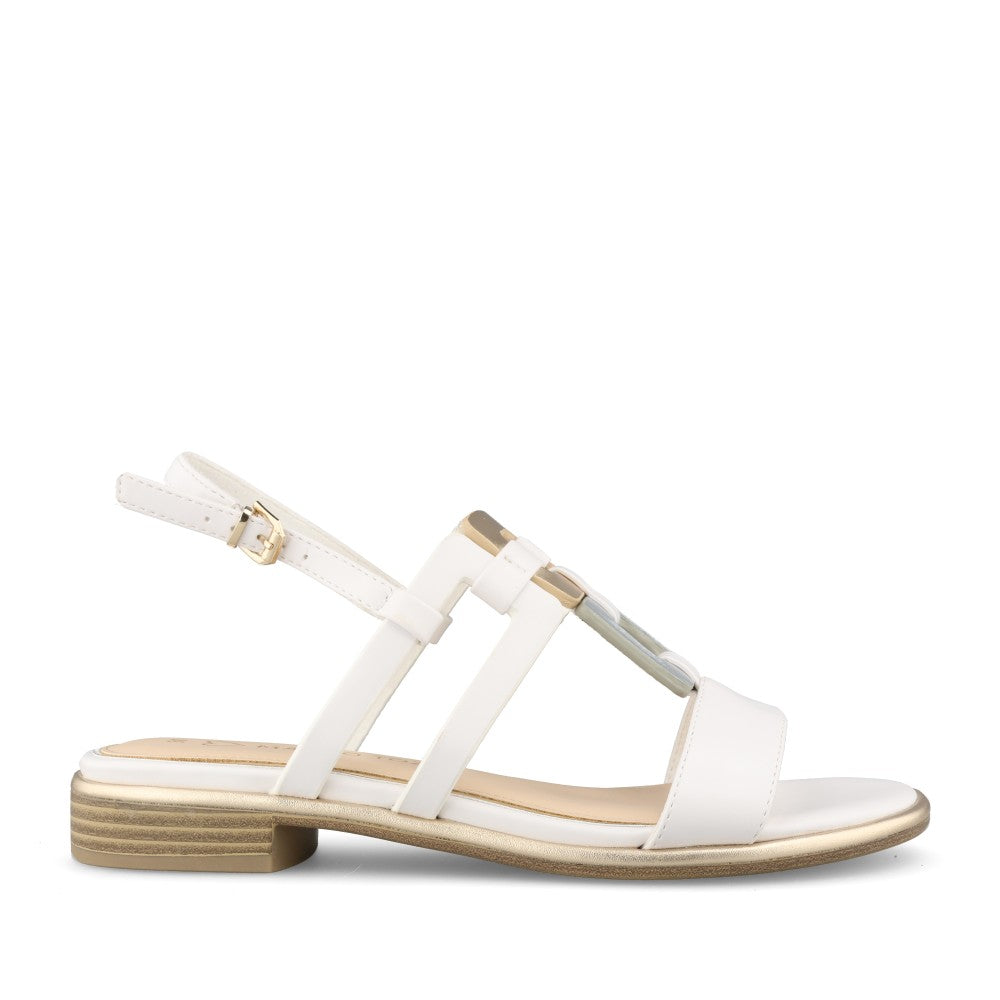 Ladies 2-28106 Sling Back Sandal In White