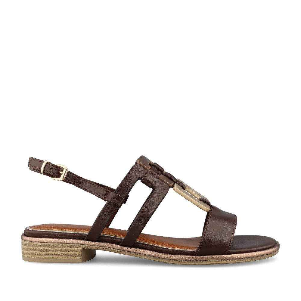 Ladies 2-28106 Sling Back Sandal In Mocha