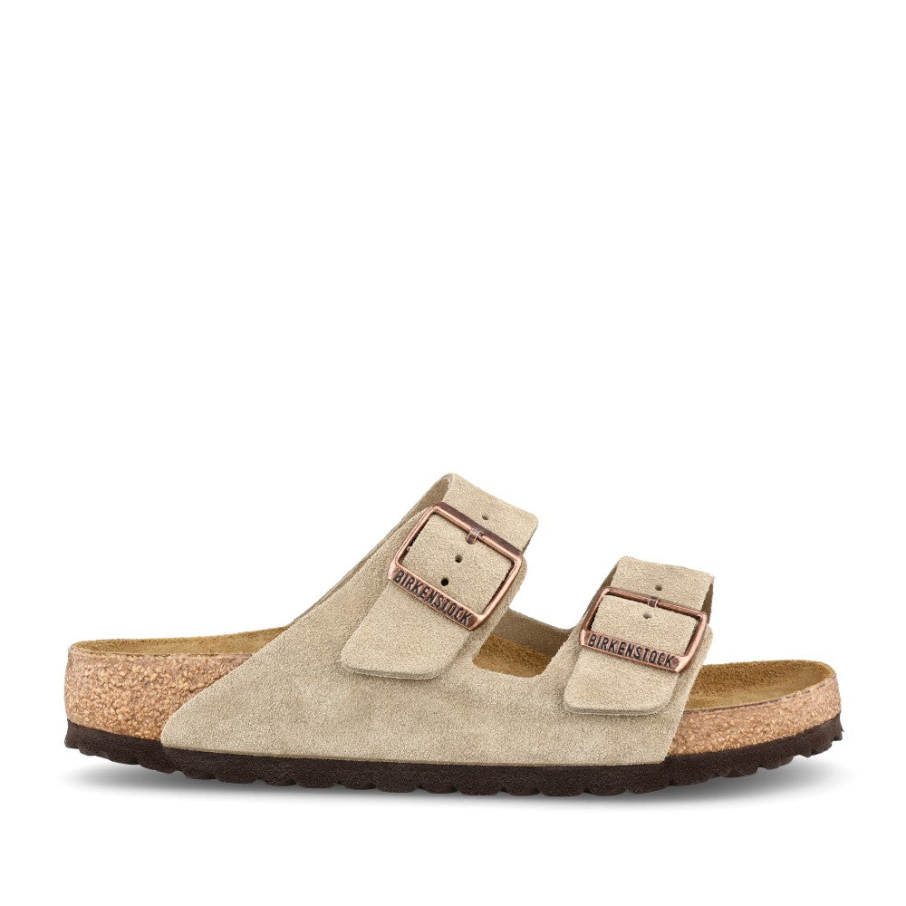 Ladies Arizona 51461 Double Strap Mule In Taupe
