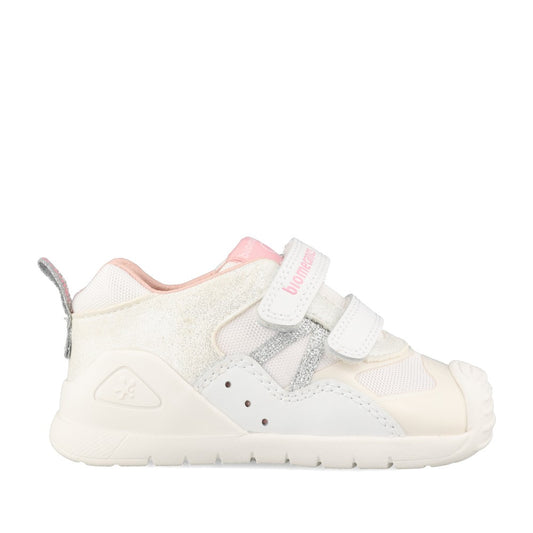 Girls 262103-b050 Double Velcro Shoe In White