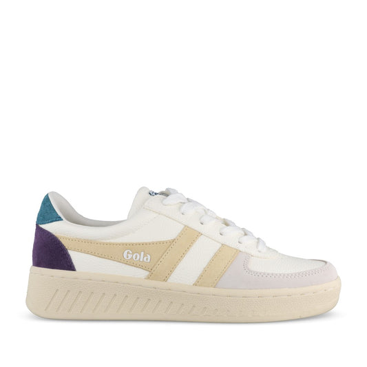 Ladies Grandslam Cla415 Laced Trainer In White Multi