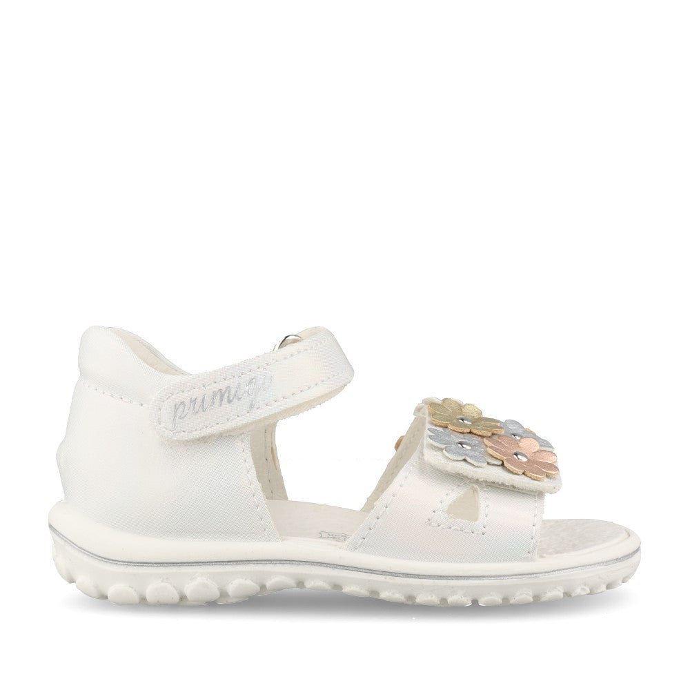 Girls 13643 Velcro Sandal In White