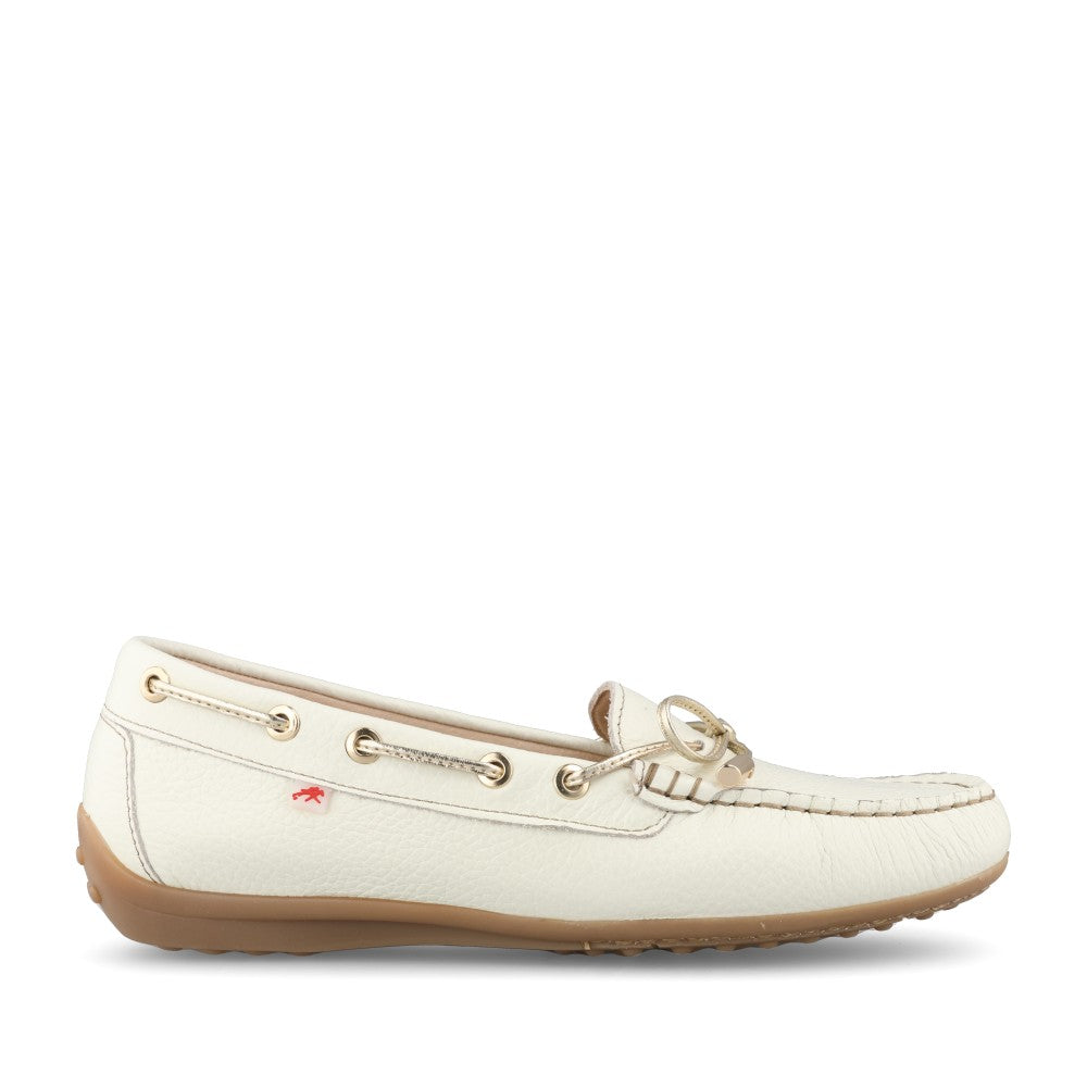 Ladies F2158 Bruni Boat Shoe In White