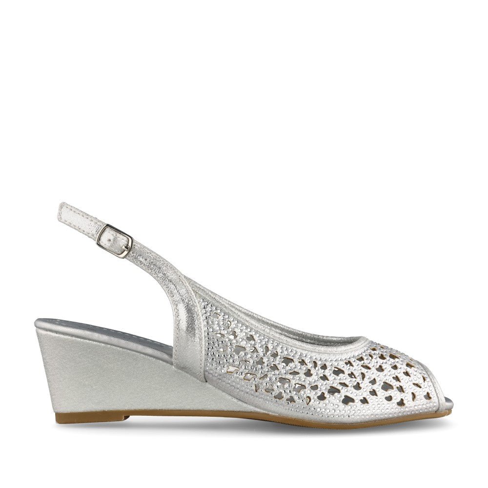 Ladies Ramona Flj012 Sling Back Sandal In Silver