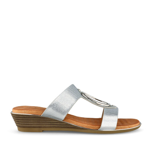 Ladies Claudia Jlh573 Mule In Silver