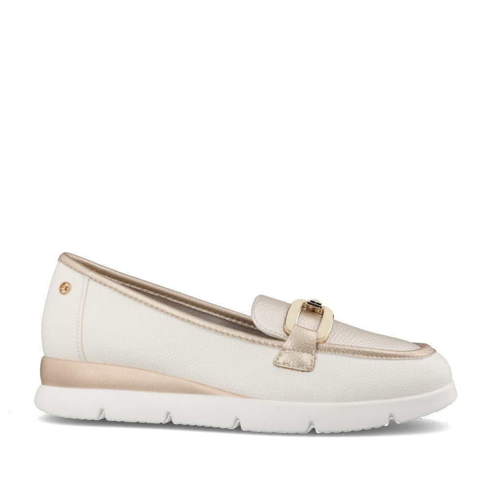 Ladies Sakori Wedge Shoe In White