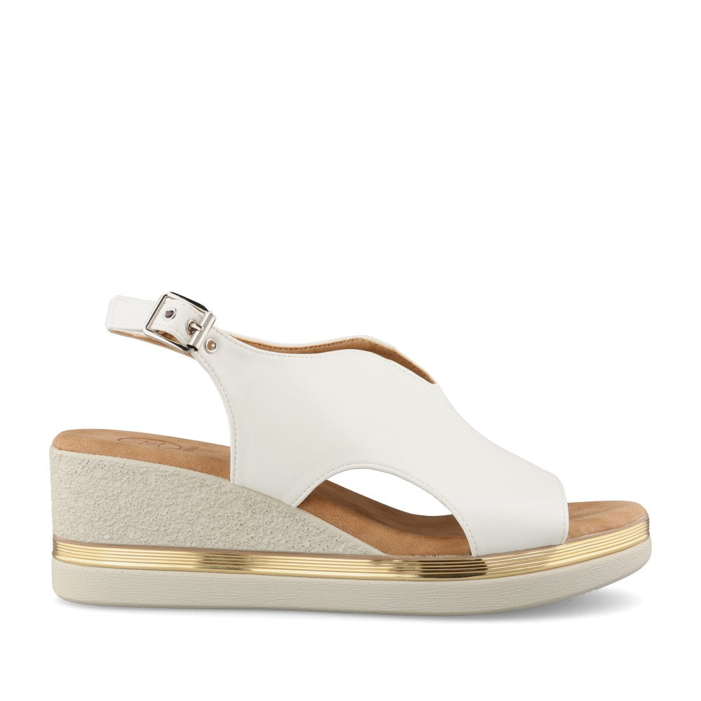Ladies Kaimla Wedge Sandal In White