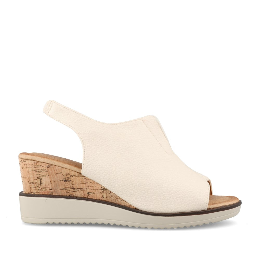 Ladies Mirfa Wedge Sandal In Cream