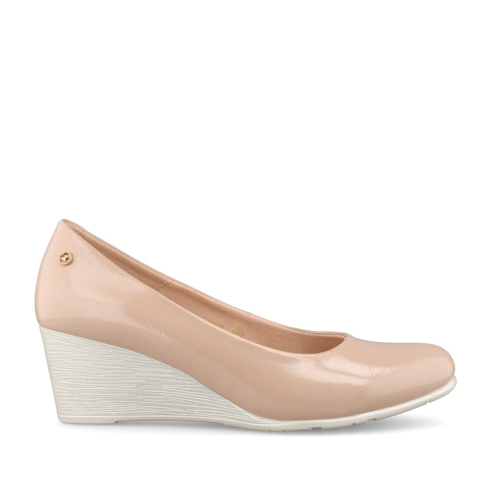 Ladies Ruwais Wedge Shoe In Taupe