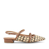 Ladies Watermelon Sling Back Shoe In Beige Multi