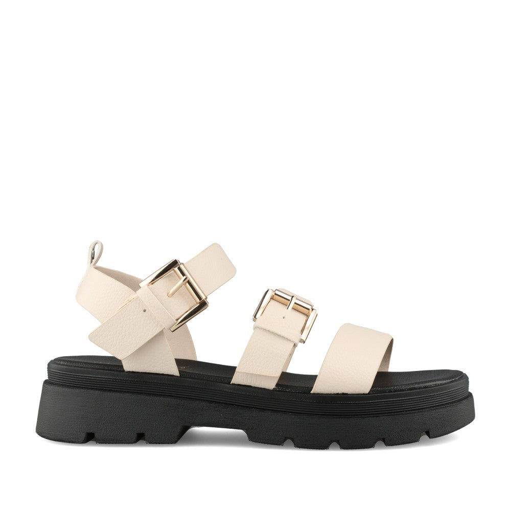 Ladies Something Platform Sandal In Off White