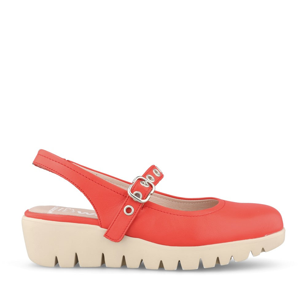 Ladies C-33353 Sling Back Shoe In Red