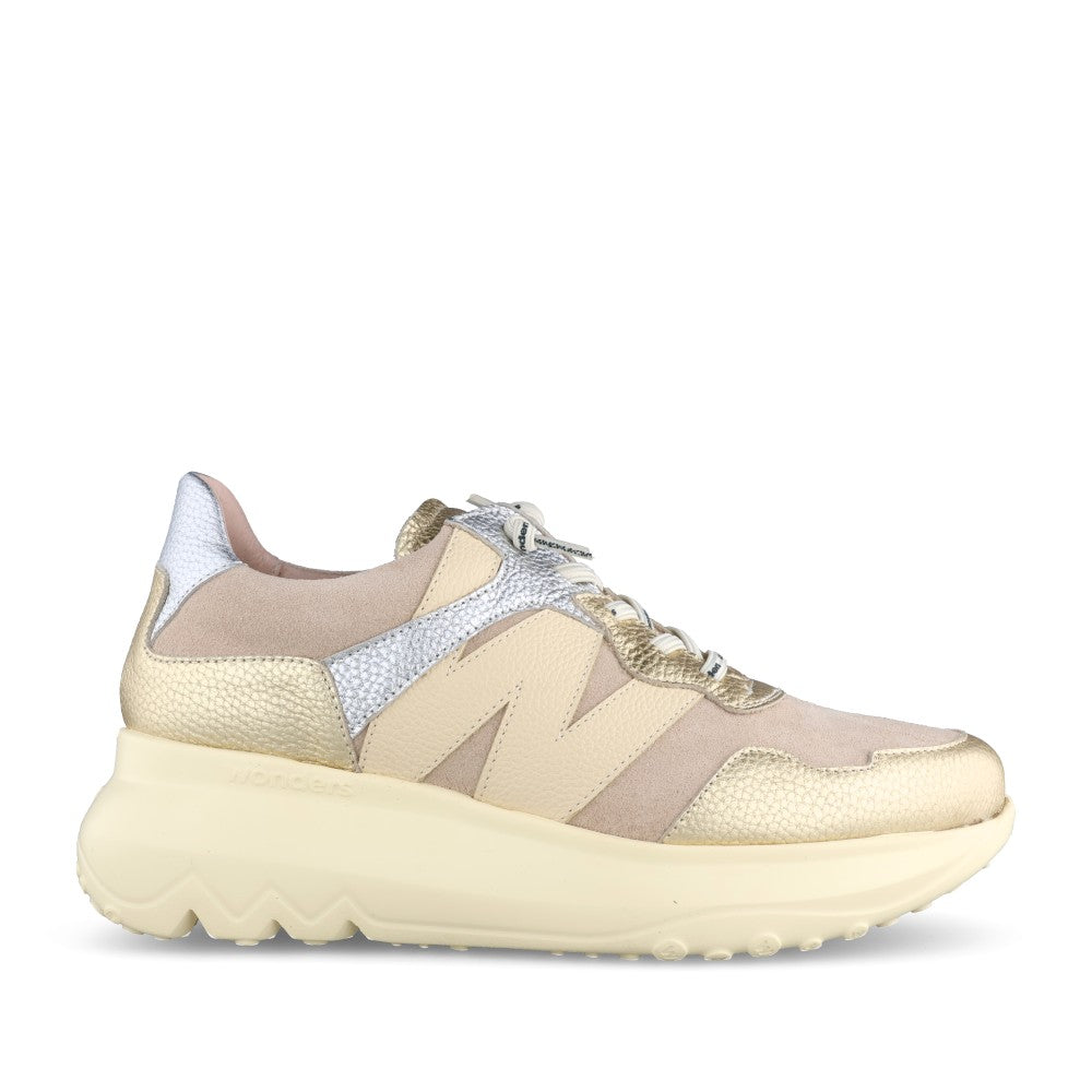 Ladies A-4020 Slip-on Trainer In Platino