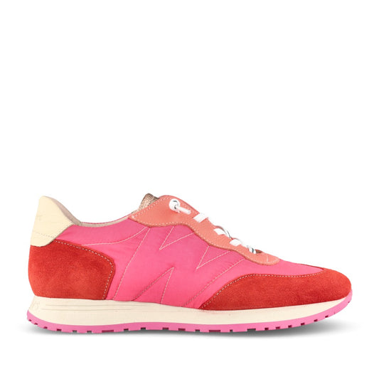 Ladies A-4802 Laced Trainer In Fuchsia