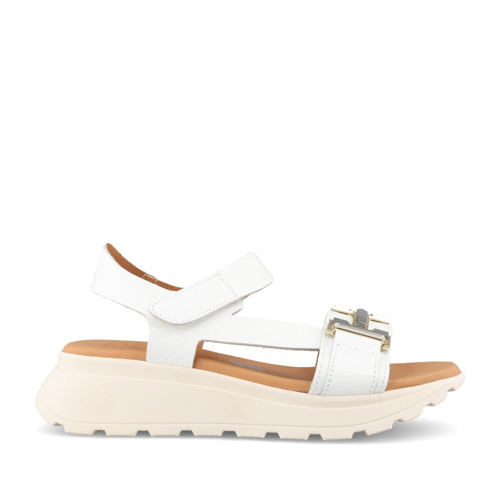 Ladies 5953 Velcro Sandal In White